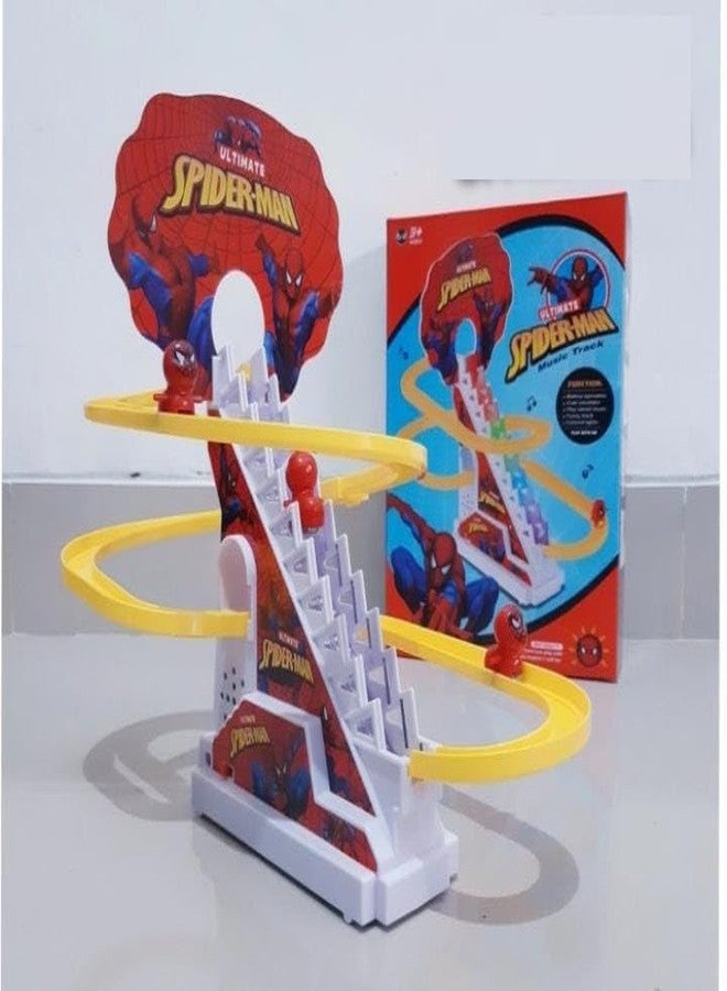 تيمسون مجموعة ألعاب TEMSON الزحليقة، لعبة سباق كرتونية مرحة تتسلق السلالم تلقائيًا، لعبة زحليقة صغيرة جميلة، لعبة سلم متحرك مع أضواء وموسيقى - Image 4